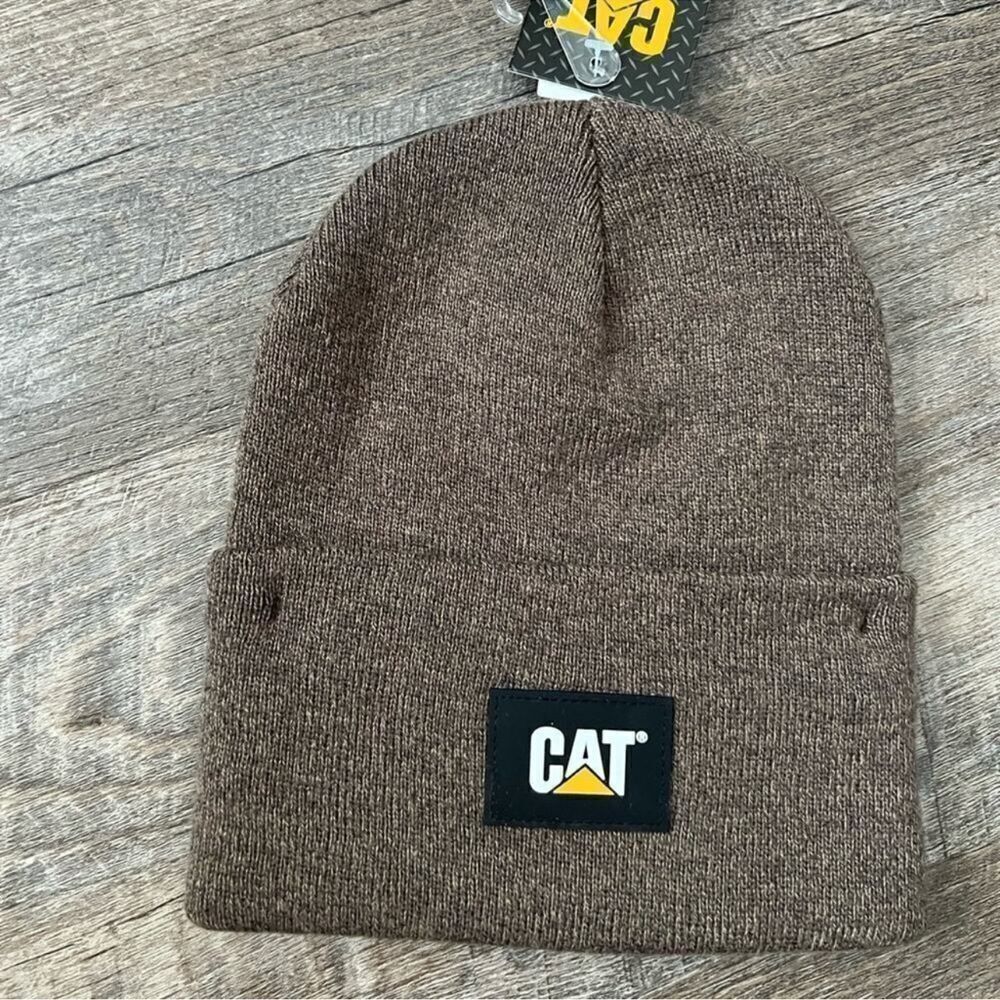 Caterpillar‎ CAT Label Cuff Beanie- Brown